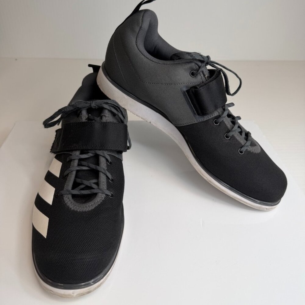 Adidas Shoe Men 11.5 Powerlift 4 Lace Up Strap Sneaker Weight Squat Gym Core Go